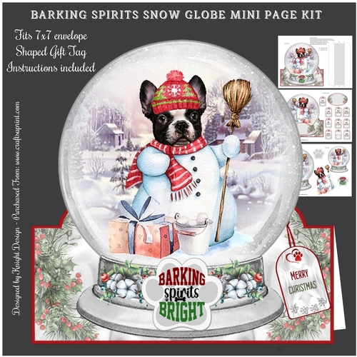 Barking Spirits Snow Globe Shaped Mini Page Kit