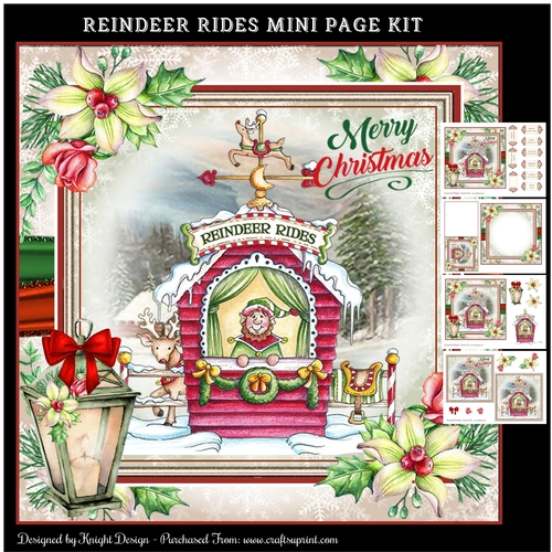 Reindeer Rides Mini Page Kit