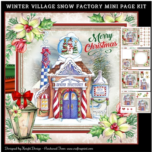 Santas Winter Village Snow Factory Mini Page Kit