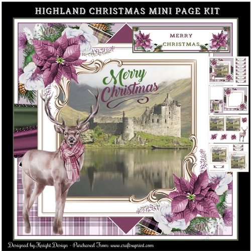 Highland Christmas Mini Page Kit