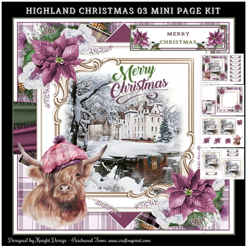 Highland Christmas 03 Mini Page Kit