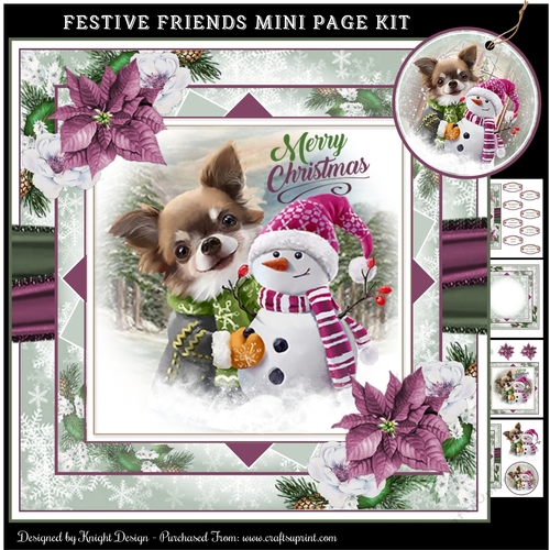 Festive Friends Mini Page Kit