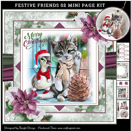 Festive Friends 02 Mini Page Kit