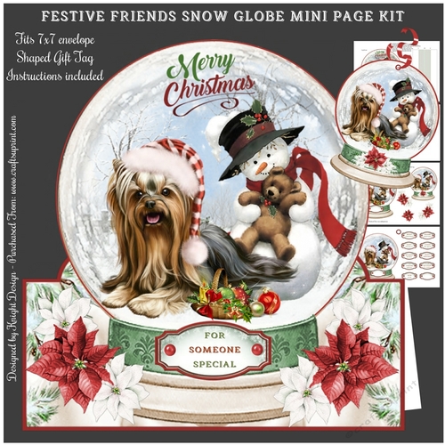 Festive Friends Snow Globe Shaped Mini Page Kit