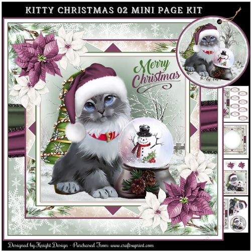 Kitty Christmas 02 Mini Page Kit