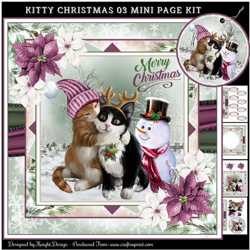 Kitty Christmas 03 Mini Page Kit