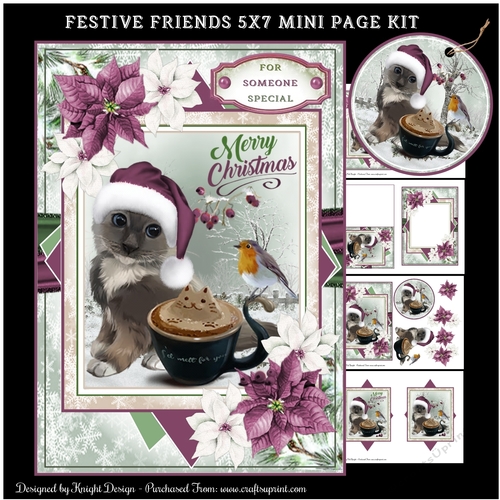 Festive Friends 5x7 Mini Page Kit