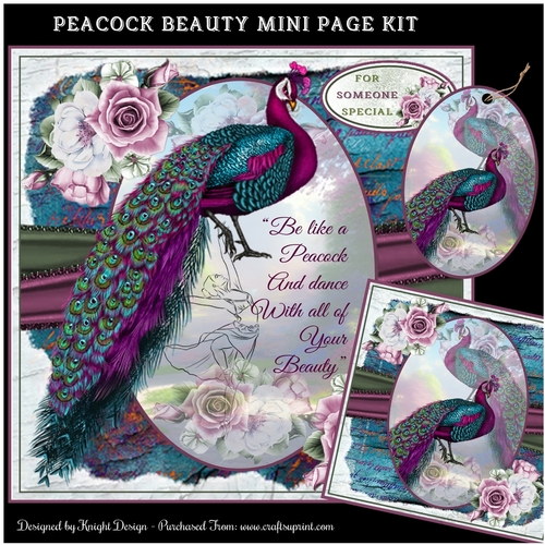 Peacock Beauty Mini Page Kit