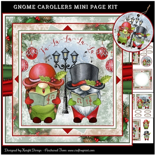 Gnome Carollers Mini Page Kit 