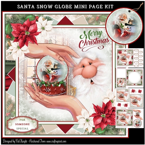Santa Snow Globe Mini Page Kit