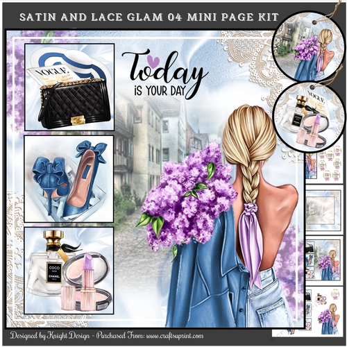 Satin & Lace Glam 04 Mini Page Kit