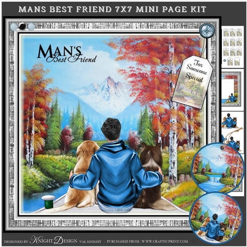 Mans Best Friend 7x7 Mini Page Kit 