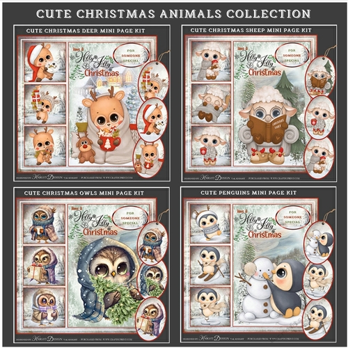 Cute Christmas Animals Collection 