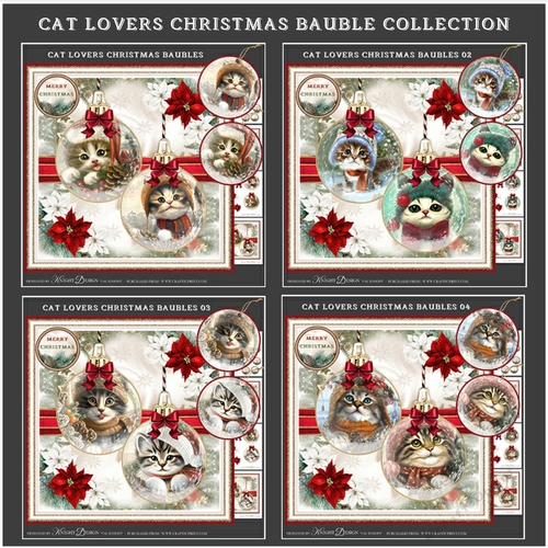 Cat Lovers Christmas Baubles Collection