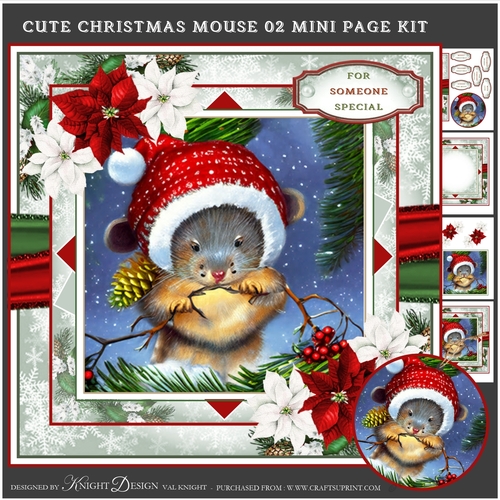 Cute Christmas Mouse 02 Mini Page Kit 
