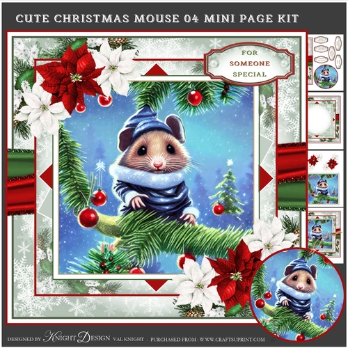 Cute Christmas Mouse 04 Mini Page Kit 