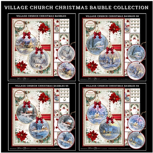 Village Church Christmas Bauble Collection