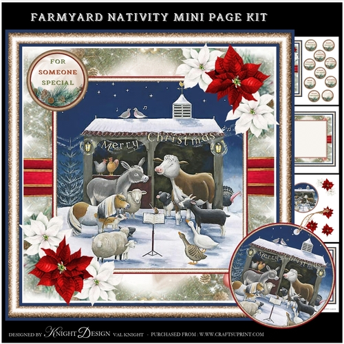 Farmyard Nativity Mini Page Kit