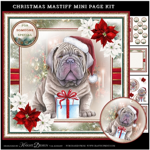 Christmas Mastiff Mini Page Kit