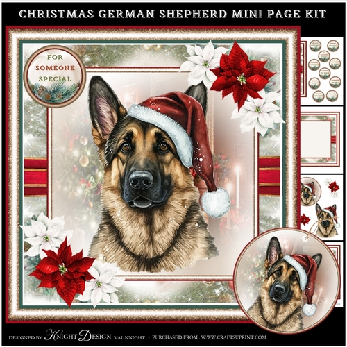 Christmas German Shepherd Mini Page Kit