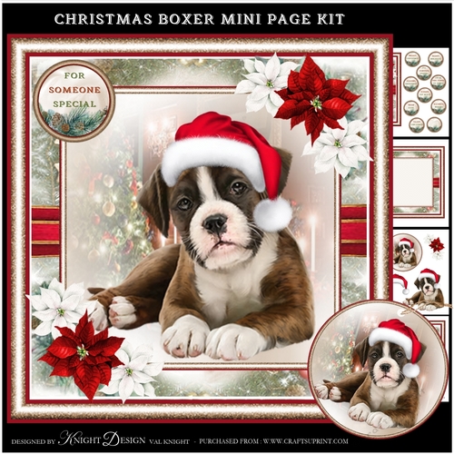 Christmas Boxer Mini Page Kit