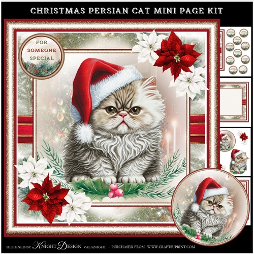 Christmas Cat Mini Page Kit