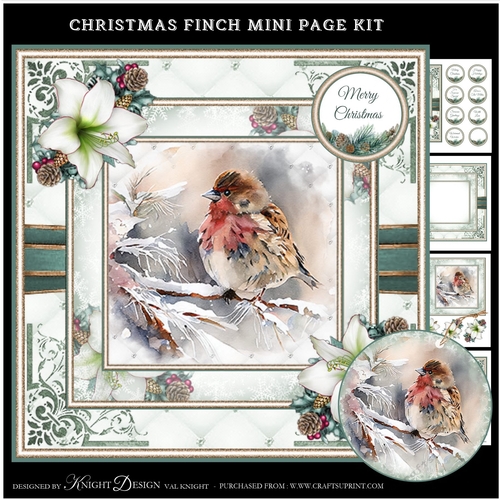 Christmas Finch Mini Page Kit