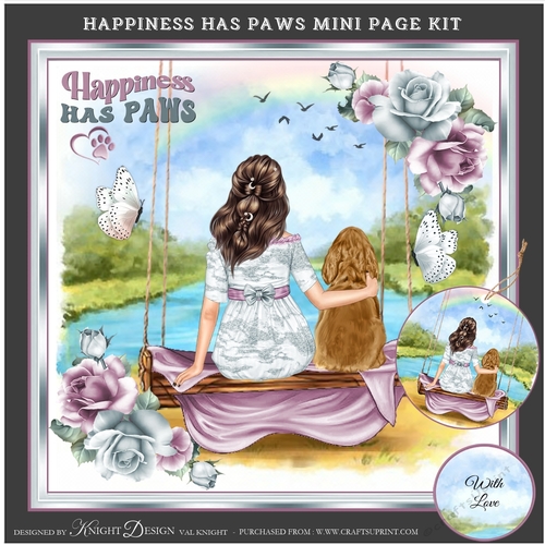 Happiness Has Paws Mini Page Kit