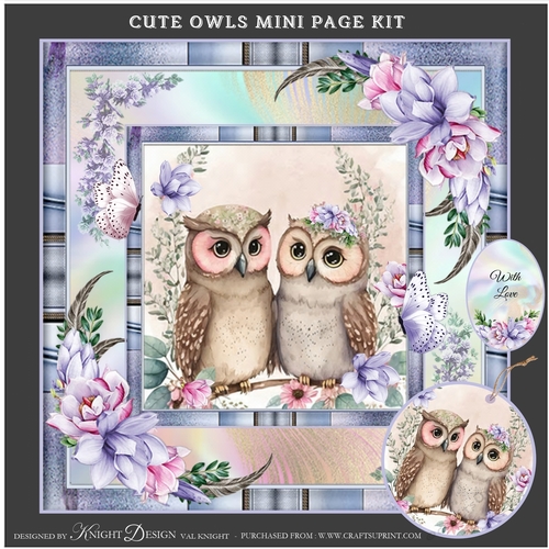 Cute Owls Mini Page Kit