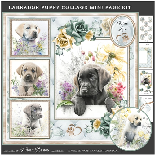 Labrador Puppy Collage Mini Page Kit