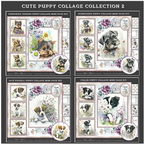 Cute Puppy Collage Collection 2