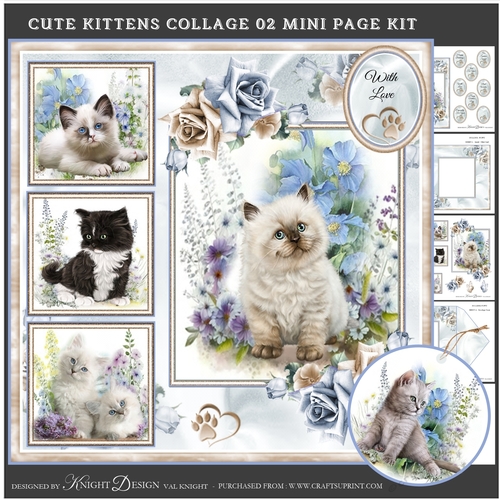 Cute Kittens Collage 02 Mini Page Kit