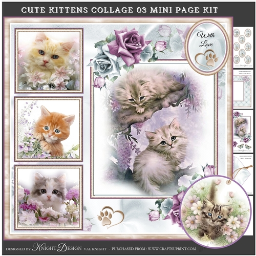 Cute Kittens Collage 03 Mini Page Kit