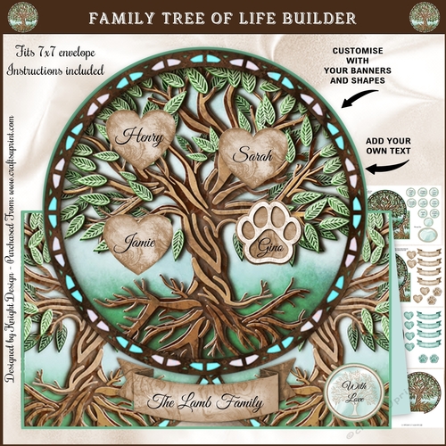 Family Tree Of Life Builder Shaped Mini Page Kit