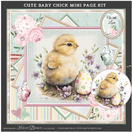 Cute Baby Chick Mini Page Kit