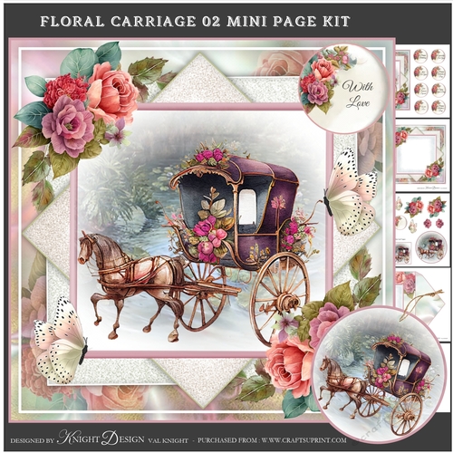 Floral Carriage 02 Mini Page Kit