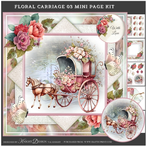 Floral Carriage 03 Mini Page Kit