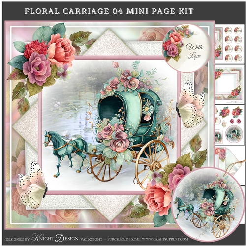 Floral Carriage 04 Mini Page Kit
