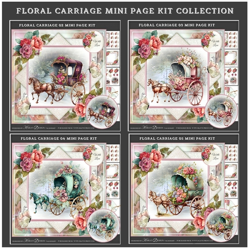 Floral Carriage Mini Page Kit Collection