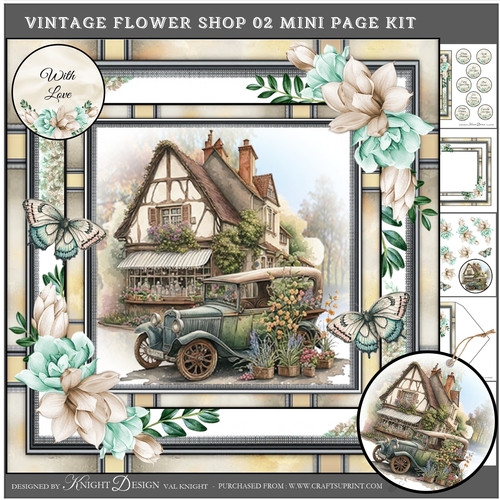 Vintage Flower Shop 02 Mini Page Kit