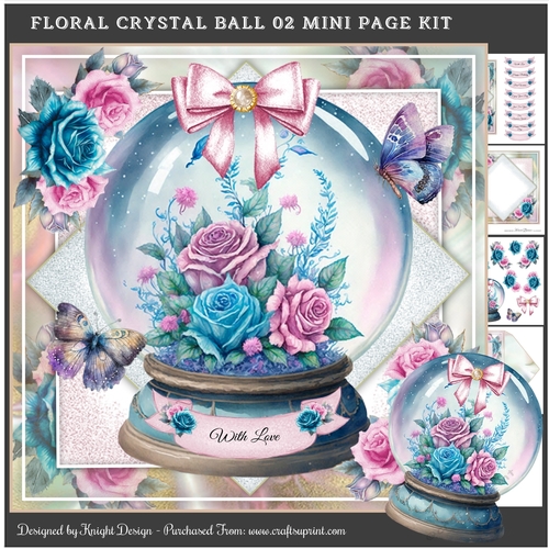 Floral Crystal Ball 02 Mini Page Kit