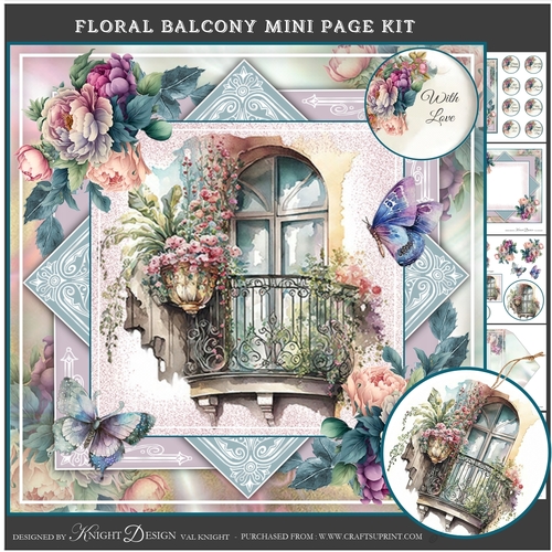 Floral Balcony Mini Page Kit