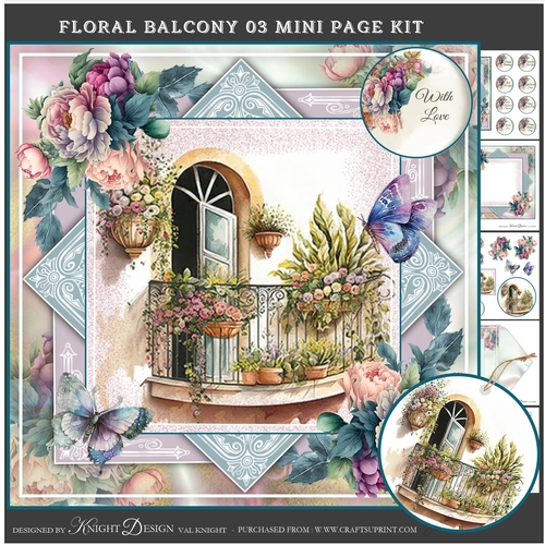 Floral Balcony 03 Mini Page Kit