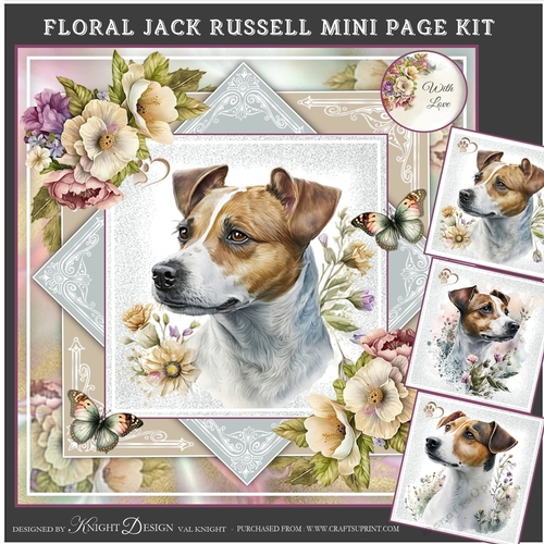 Floral Jack Russell Mini Page Kit