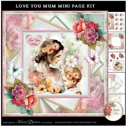 Love You Mum Mini Page Kit