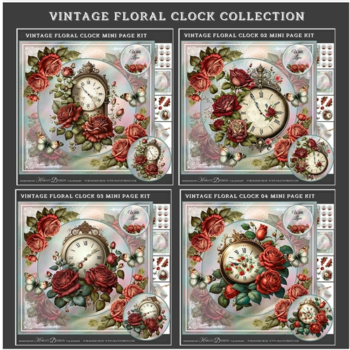 Vintage Floral Clock Collection