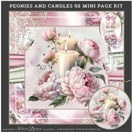 Peonies And Candles 02 Mini Page Kit