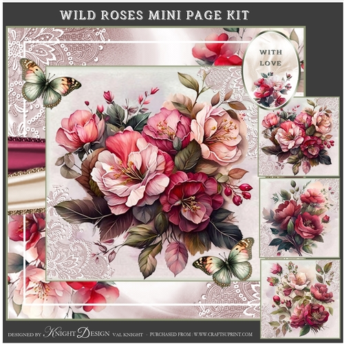 Wild Roses Mini Page Kit