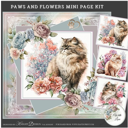 Paws And Flowers Mini Page Kit