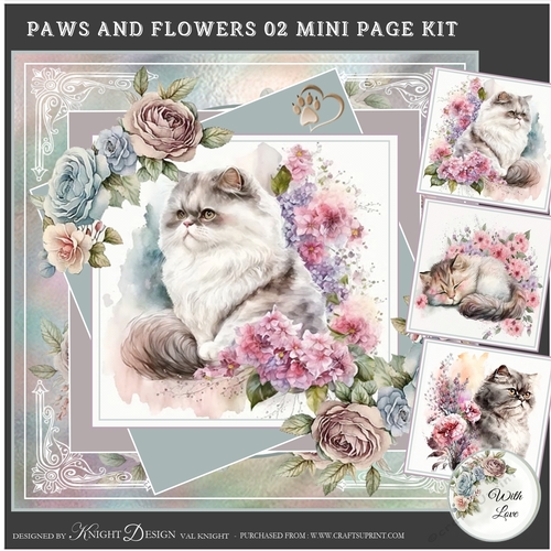 Paws And Flowers 02 Mini Page Kit